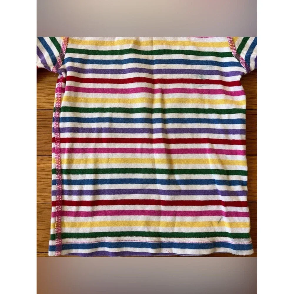 Hanna Andersson Colorful Rainbow Cotton Stripe Two Piece Pajamas 80 18-24